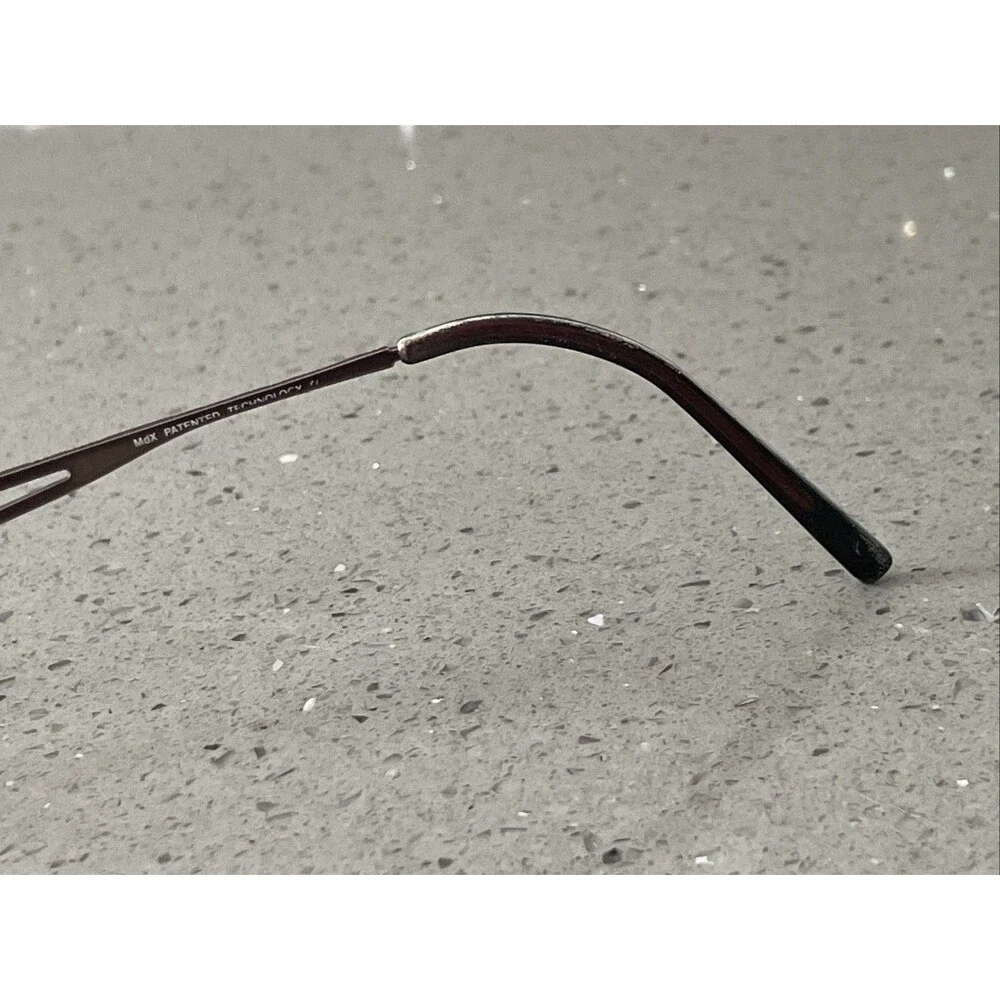 MDX Half-Rim Eyeglass FRAMES ONLY MDS 52-17-135 10 brown bronze titanium
